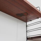 Modular teak string shelving system 1950s