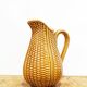 Vintage decanter ('60) pattern "grains of rice". Honey color. In perfect condition.