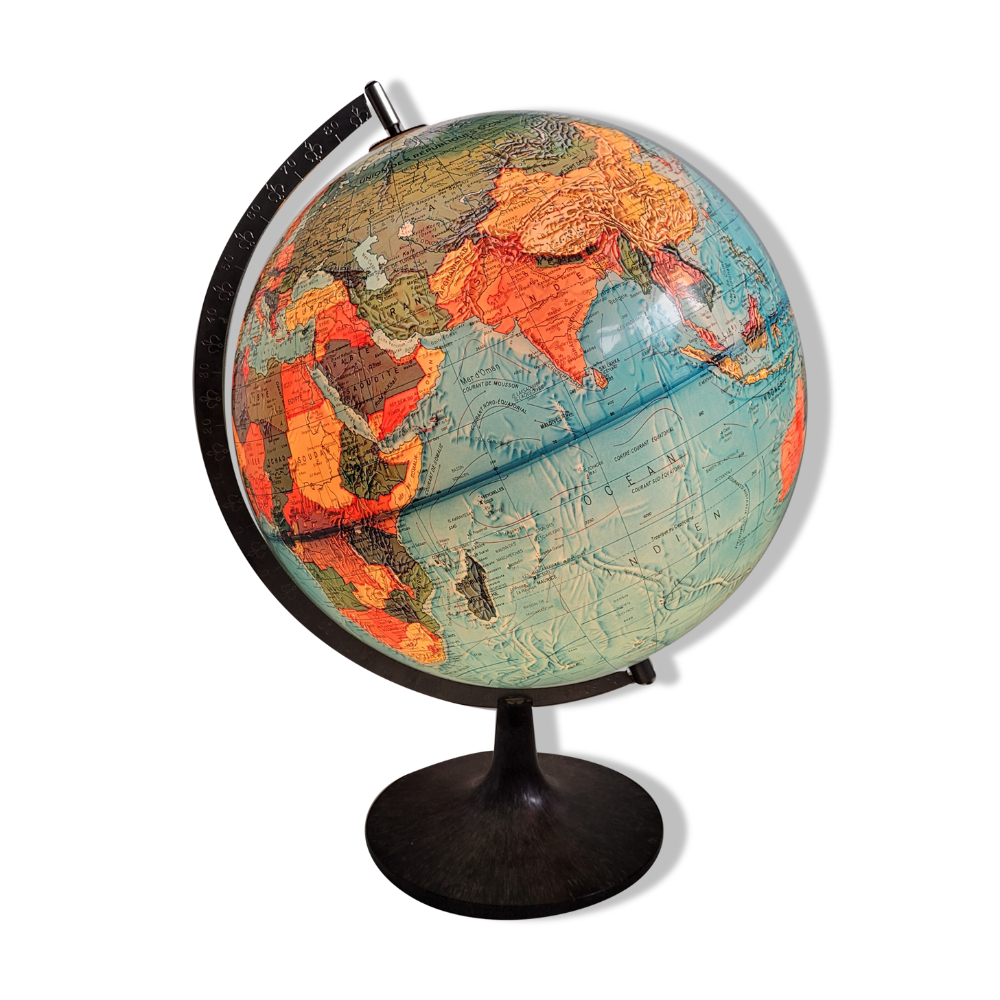 World map terrestrial 1983