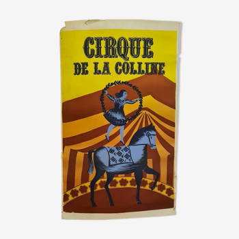 Affiche de cirque français cirque de la colline milieu 20ème siècle