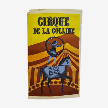 French circus poster cirque de la colline mid 20th century