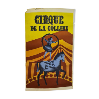 Affiche de cirque français cirque de la colline milieu 20ème siècle