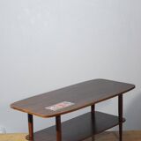 Scandinavian style coffee table from the 50s, rosewood & ceramic