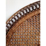 Headboard rattan peacock