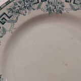 Set of 3 flat plates iron earth St-Amand "Athenes"