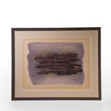 Jean Fautrier (1898-1964) - Plowed landscape - Etching and aquatint in color
