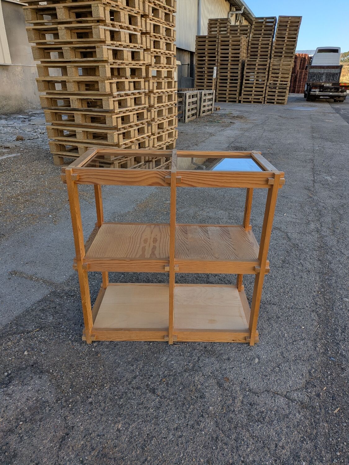 Small pine furniture from the 1970s.