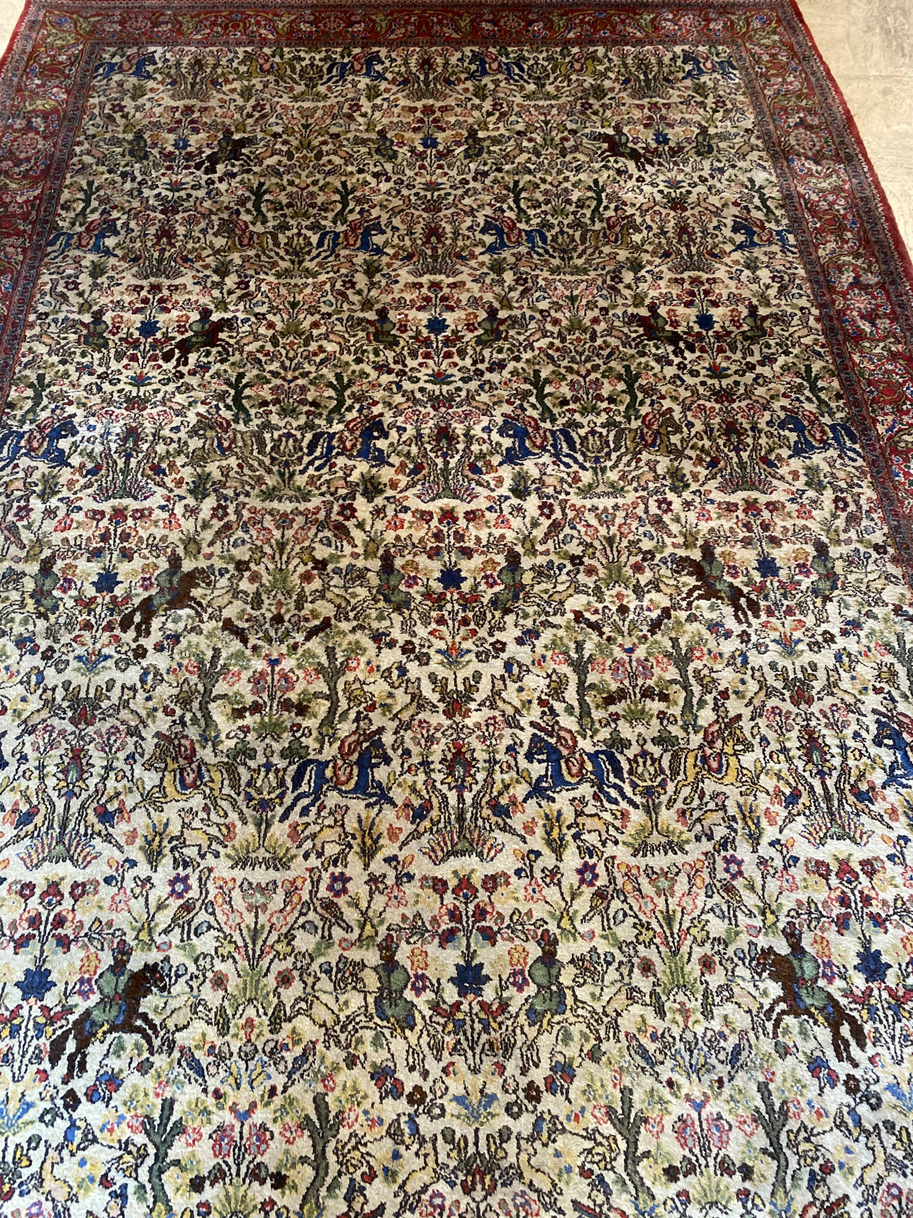 Persian carpet decorating riders