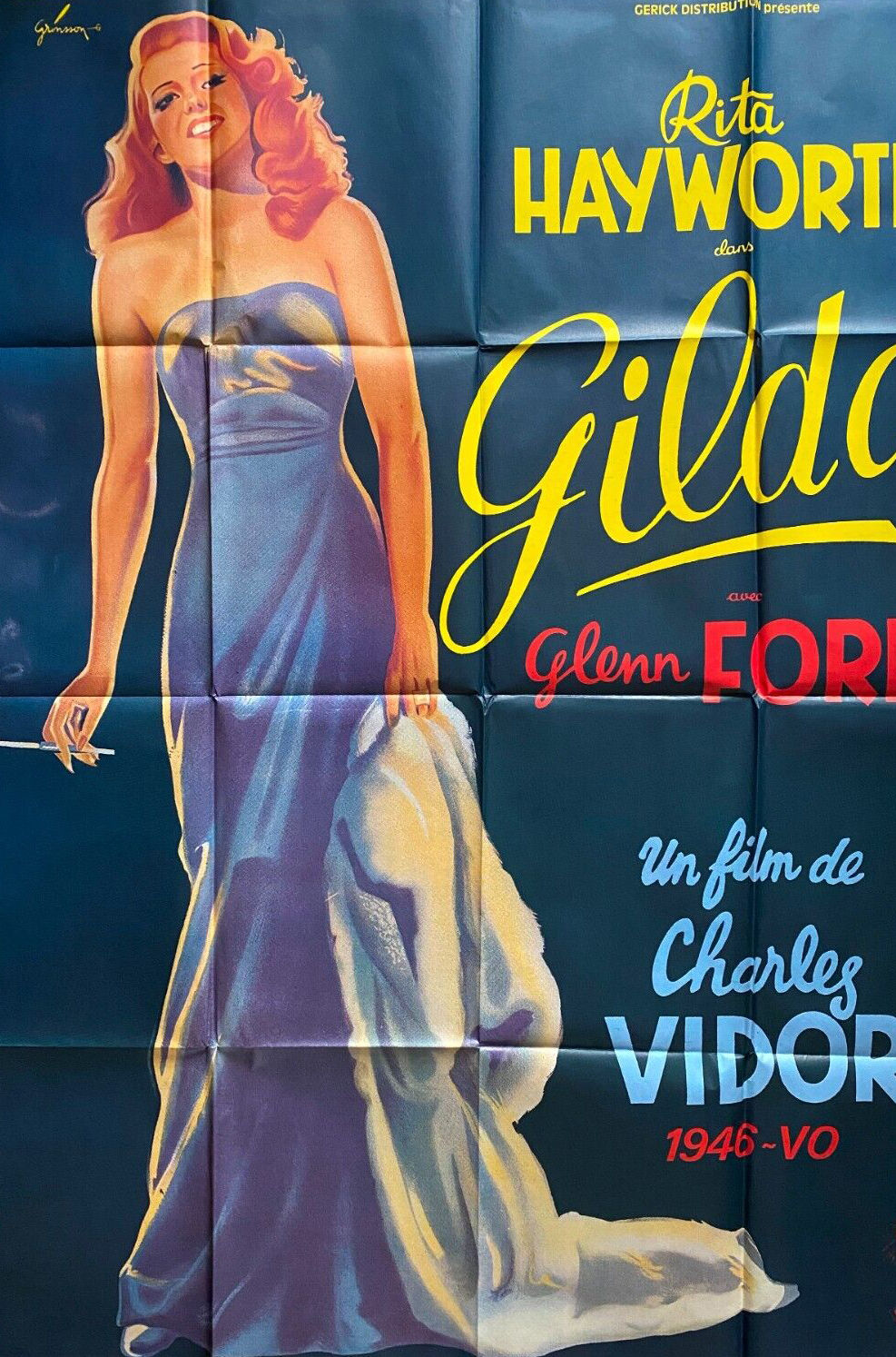 Movie poster "Gilda" Rita Hayworth 120x160cm 1972