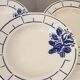 Terre de Fer Badonviller Chanzelles Blue pattern soup plates