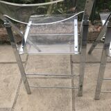 Vintage plexiglass folding chairs