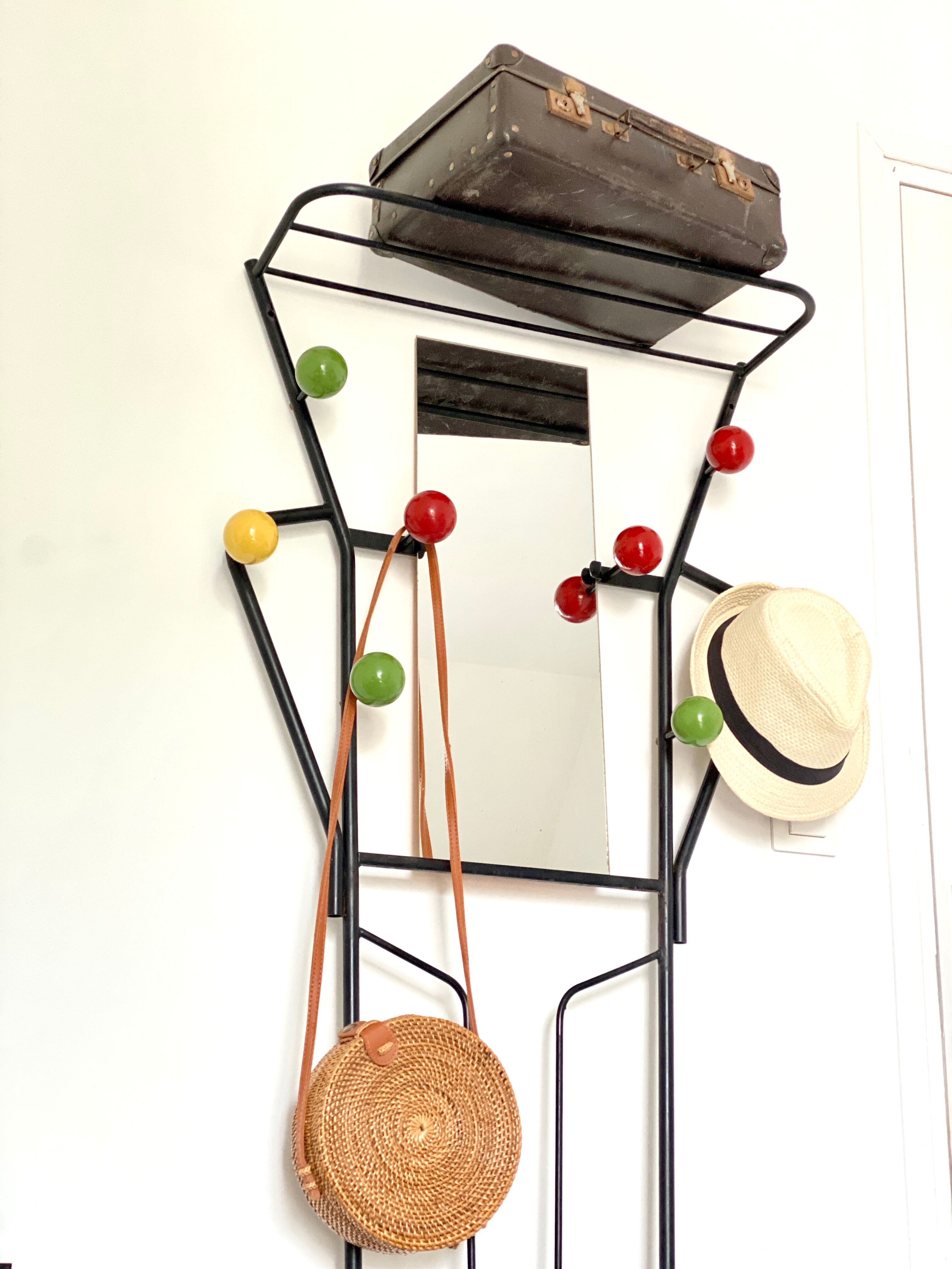 Porte manteau vestiaire mural vintage