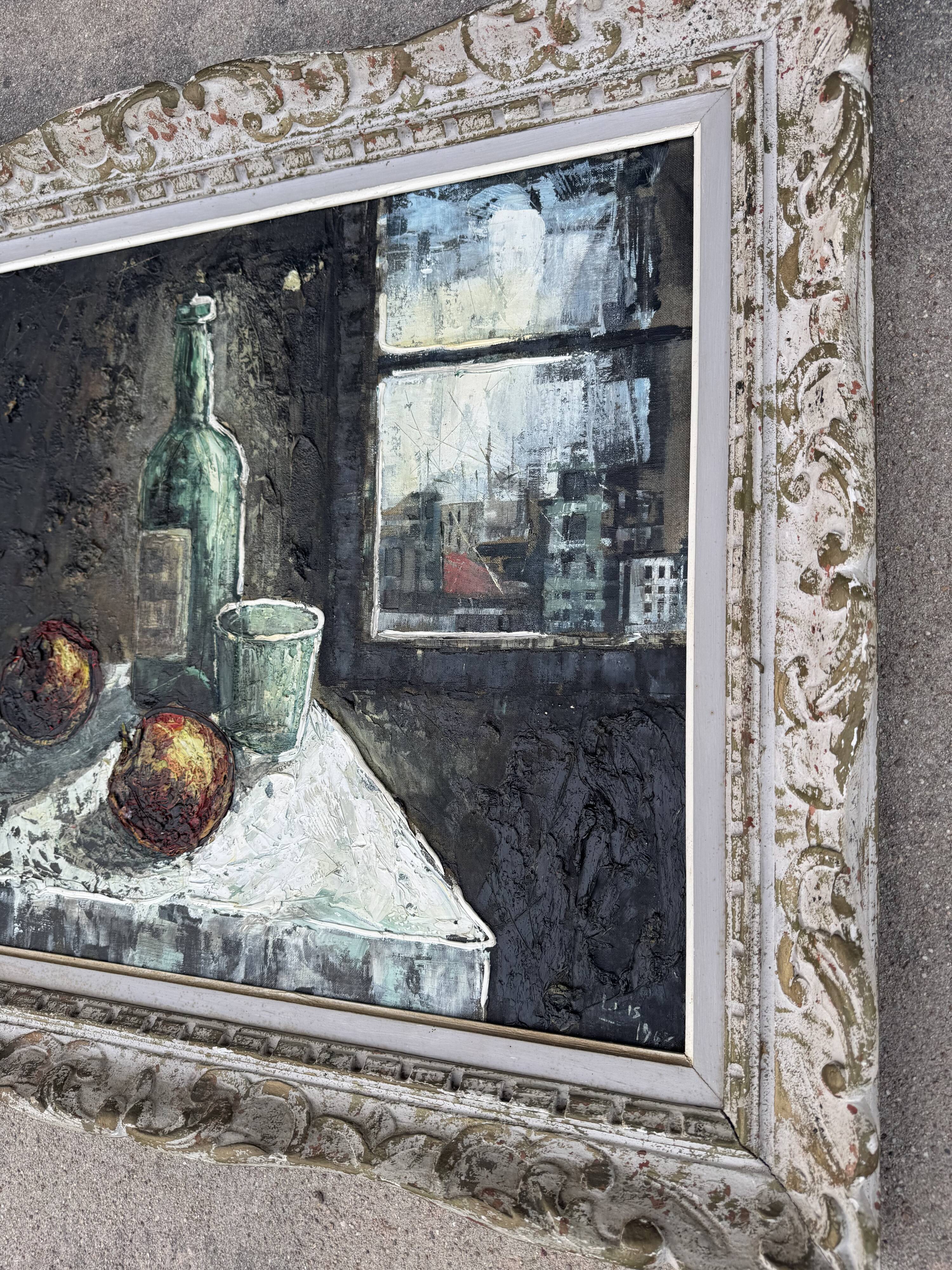 Still life tableau in Expressionist style from the 1960s.