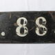 Plaque ancienne d'immatriculation de bateau