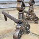 Paire de CHENETS Laiton Massif VINTAGE