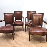 Set of 4 Empire style armchairs