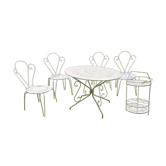 Wrought iron garden furniture