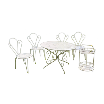Wrought iron garden furniture