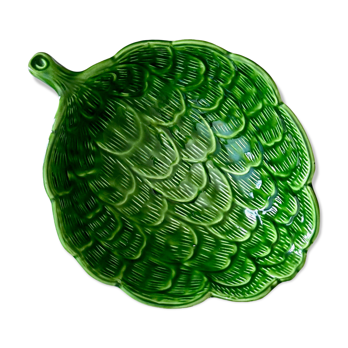 Vintage bowl artichoke ceramic, majolica