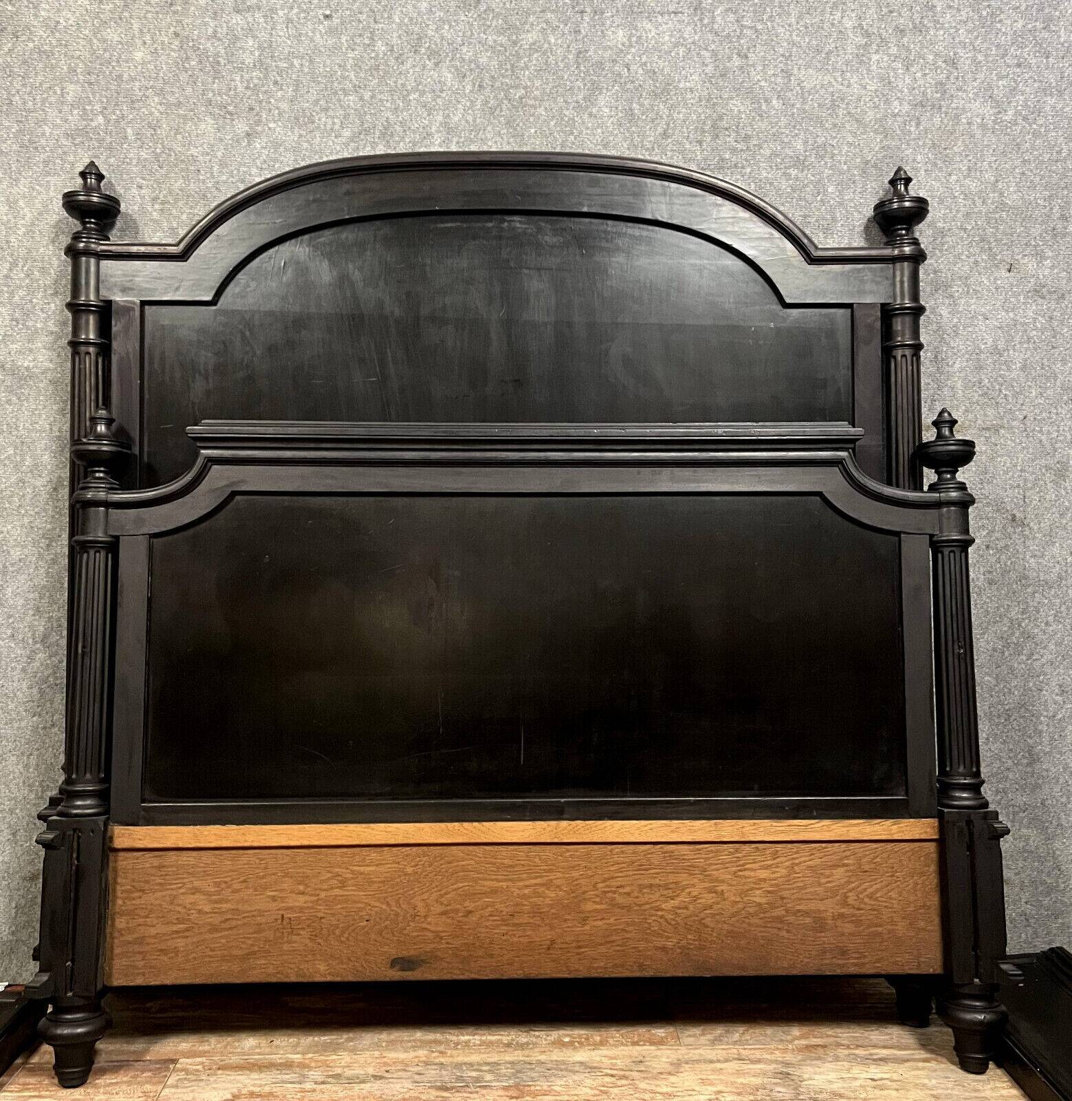 Napoleon III period center bed in lacquered wood circa 1850