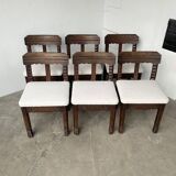 Set of 6 brutalist chairs from the 1940s