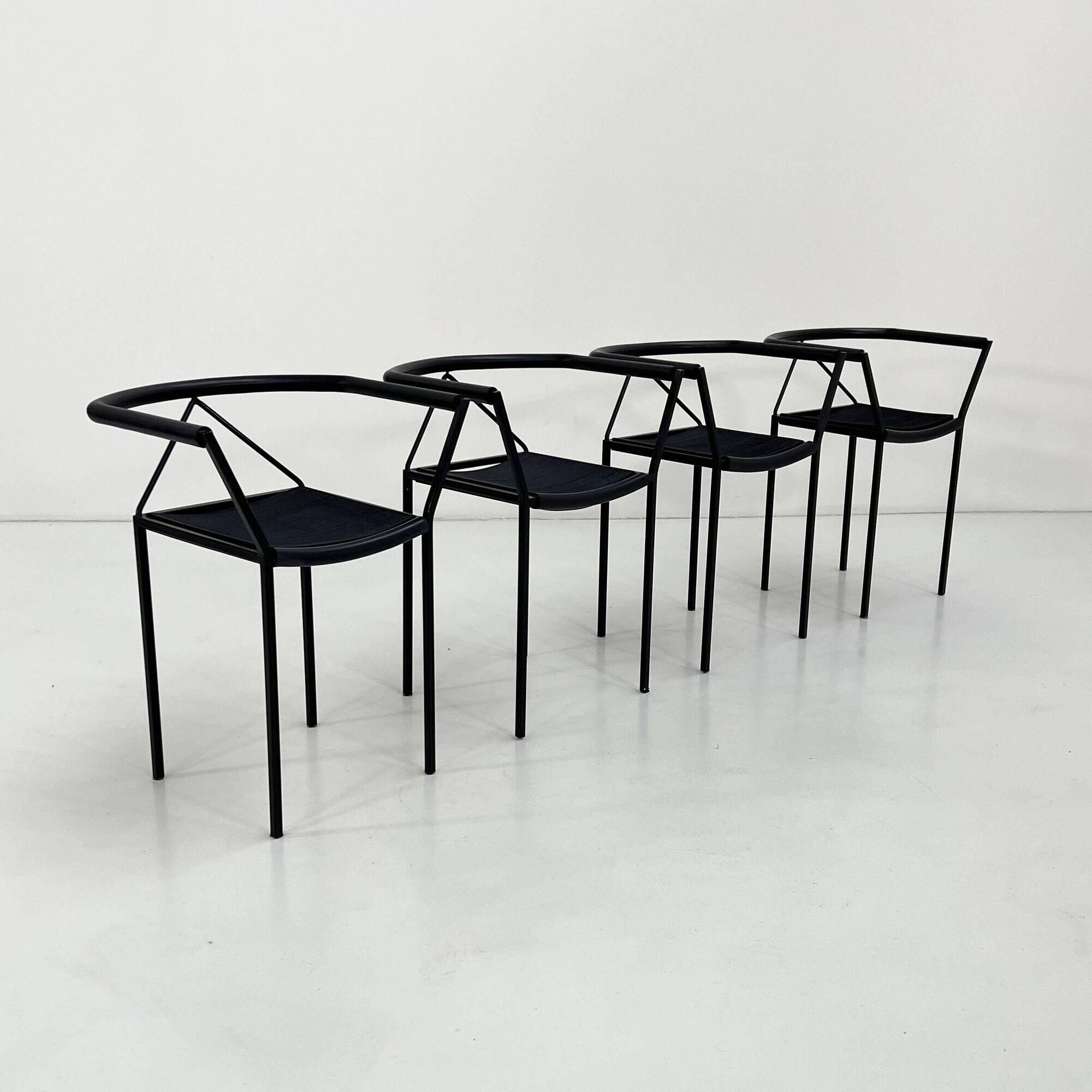 Set of 4 Poltroncina Chairs by Maurizio Peregalli for Zeus Noto, 1980