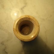 Travertine roller vase h=17cm