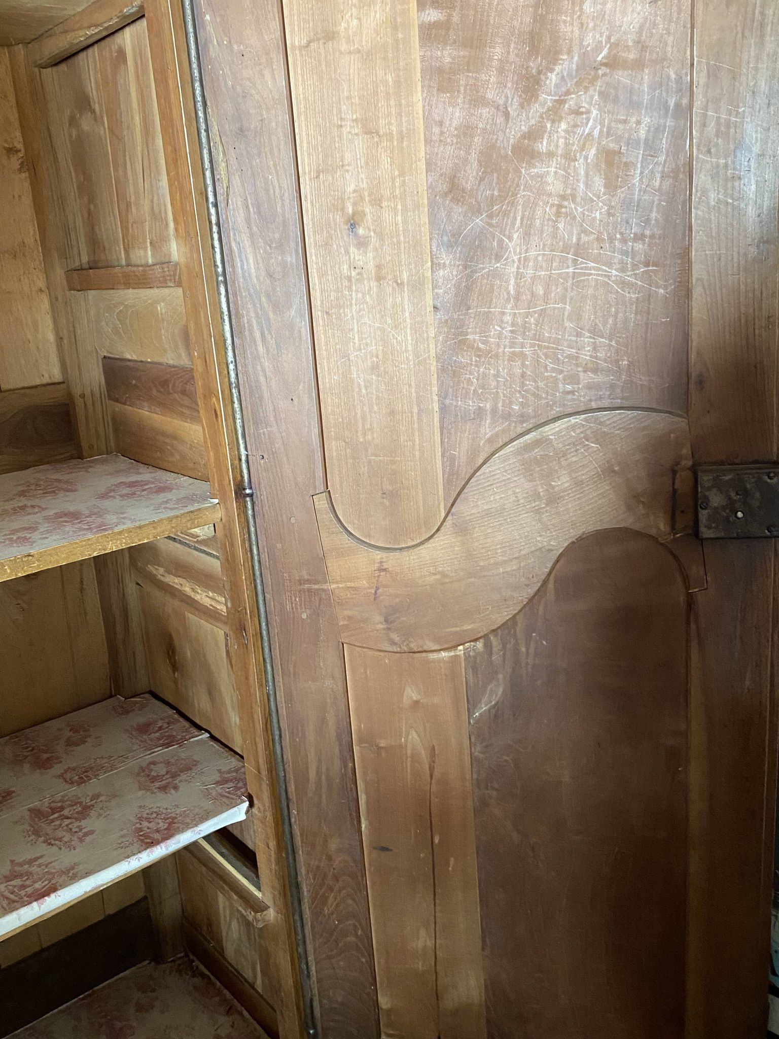 19th century solid cherry wardrobe