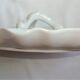 Flat compartmentalized philippe deshoulières porcelain white patterns in relief
