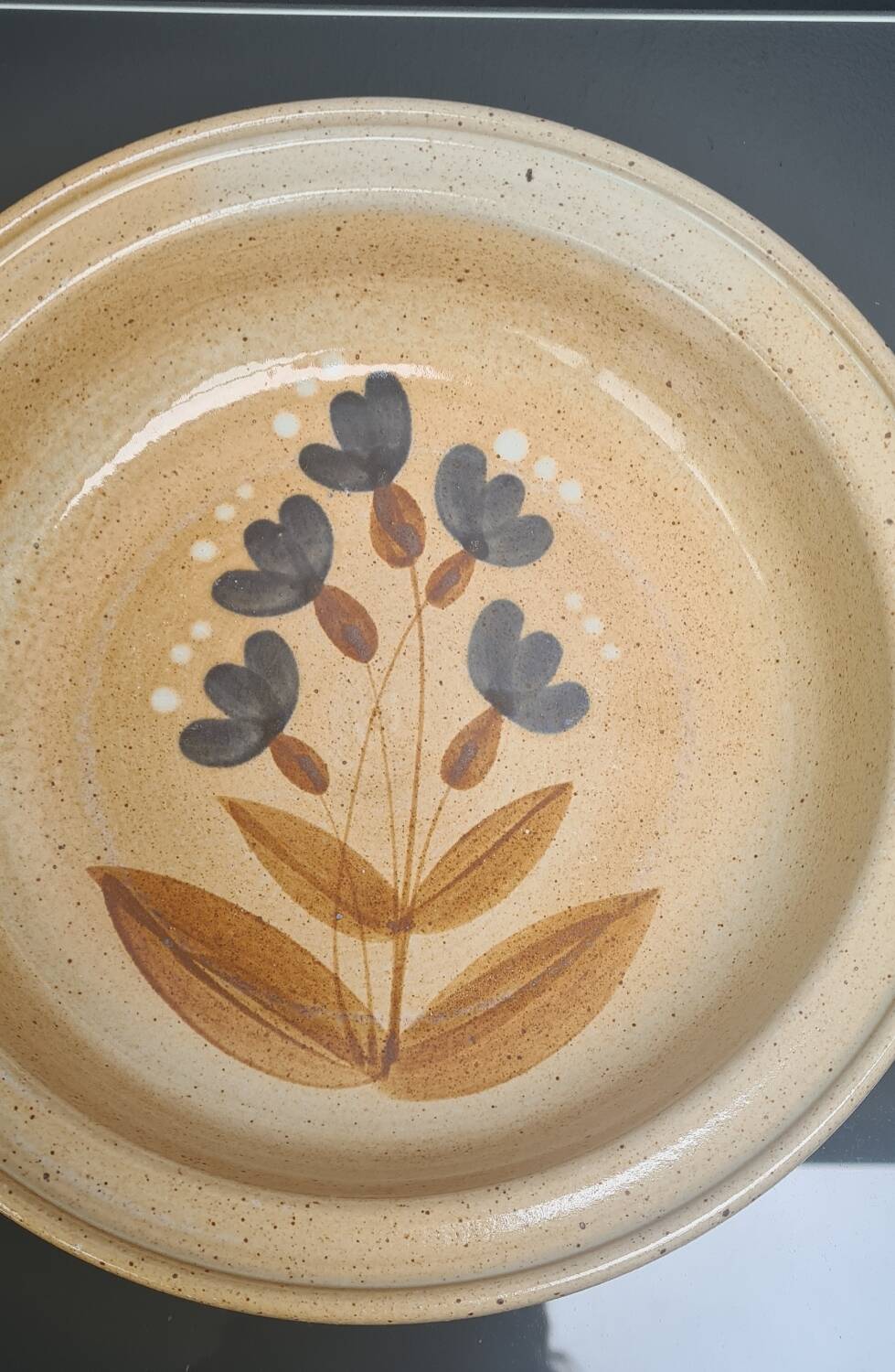 Lot de 4 assiettes creuses : Grès du Marais