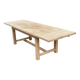 Farmhouse dining table extendable stripped in raw solid oak 180-270cm 1