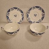 Gien dolphin model cups and under cups