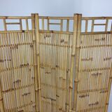 Vintage Bamboo Room Divider 3 Panels