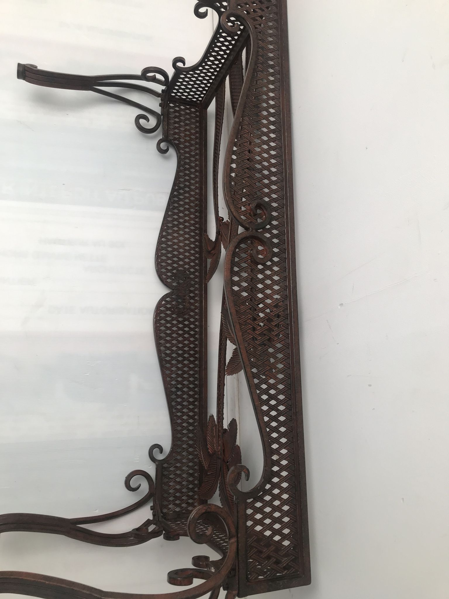 Table basse en fer forgé des années 50-60