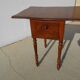 Bedside table with large flap top in burl walnut