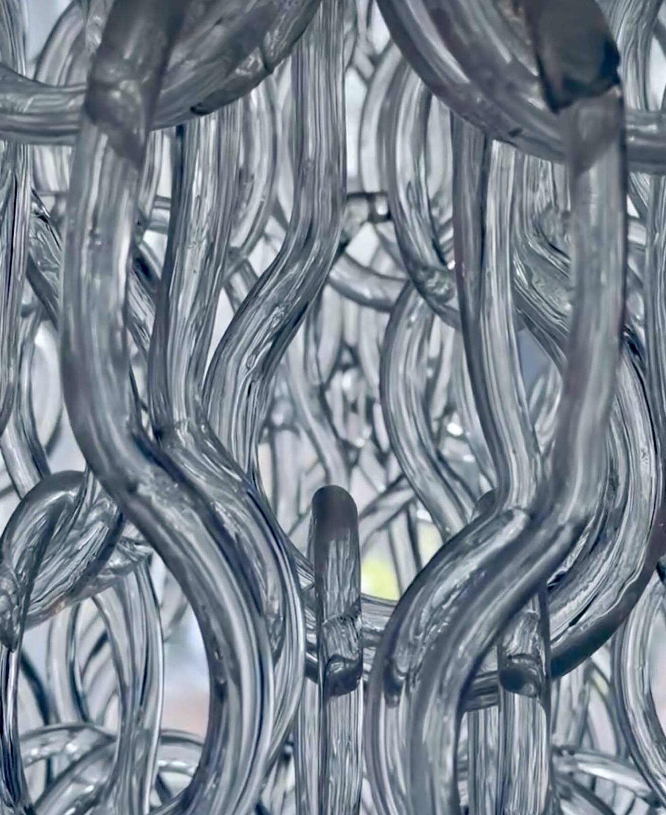 Angelo Mangiarotti Murano glass ceiling light model Giogali