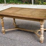 Table à manger de ferme extensible renaissance espagnol patinée 10 places