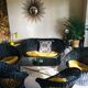 Black diabolo rattan set of the 60s