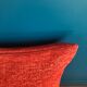Red striped cushion