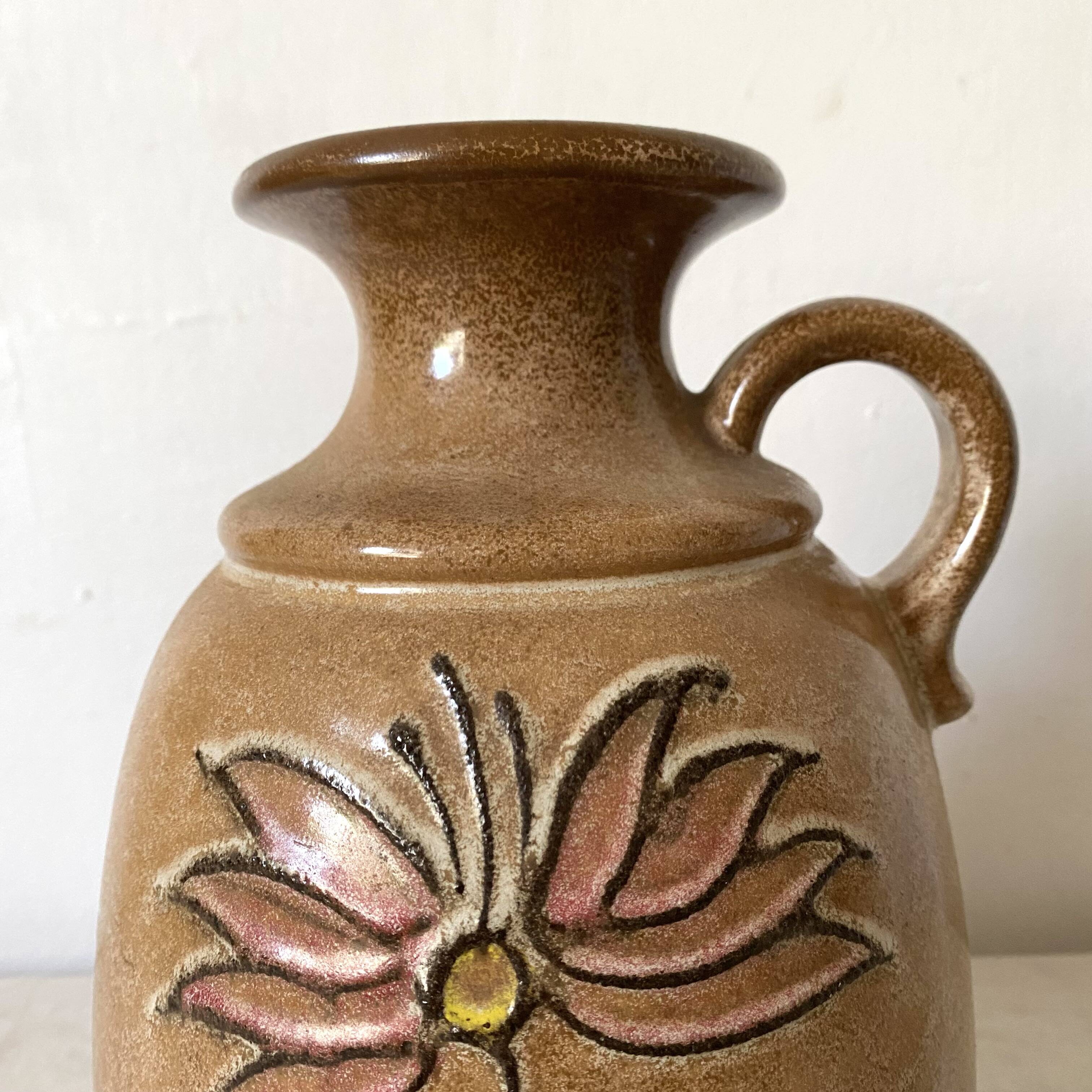 Ceramic flower vase from West Germany, 1970