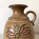 Vase fleuri en céramique West germany 1970