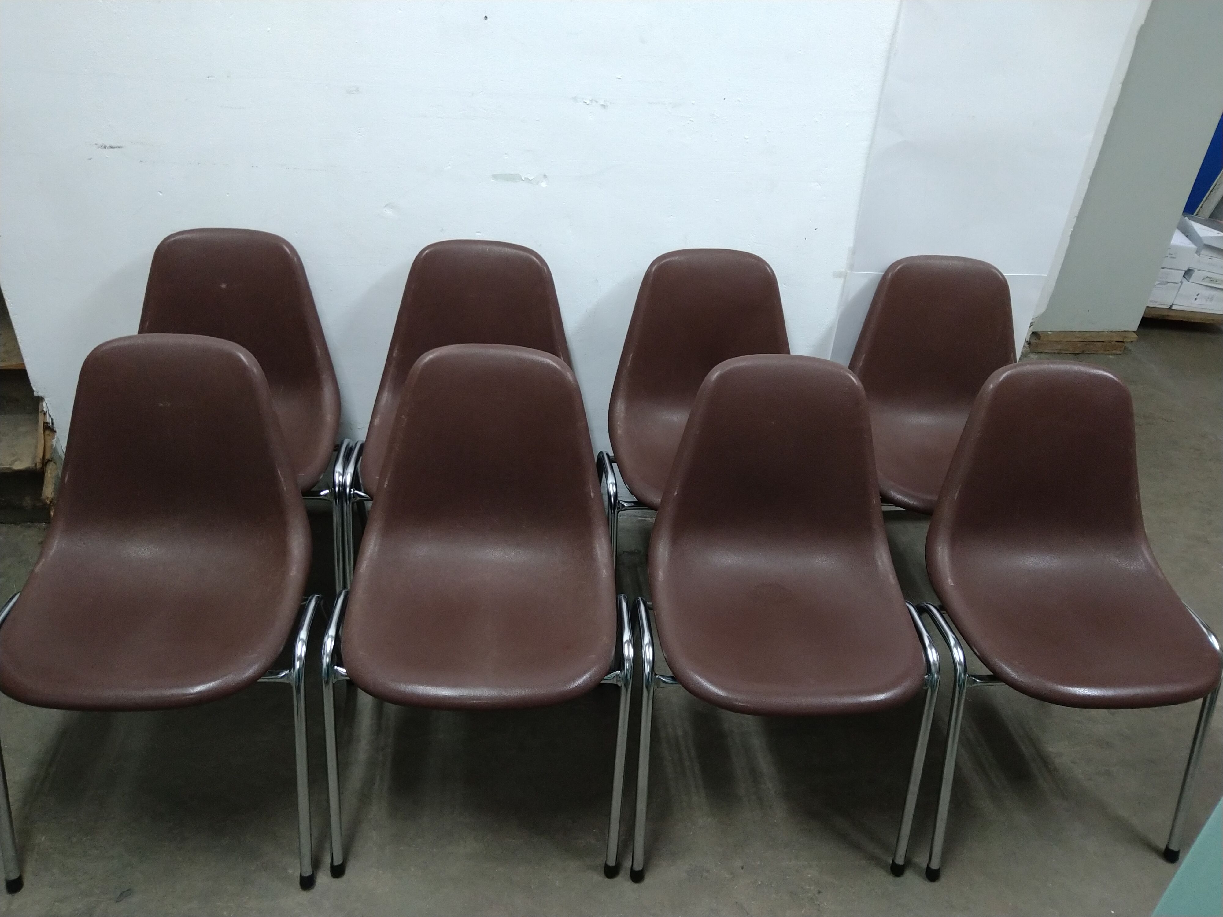 Set of 8 chairs Orly design by Pollak 1975 vintage
