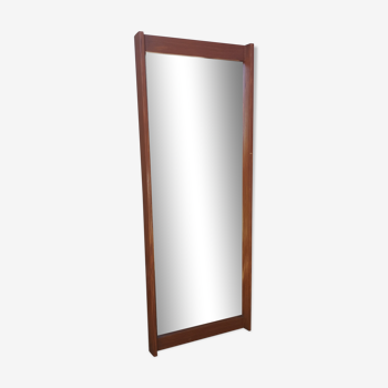 Mirror 60s exotic wood curved
