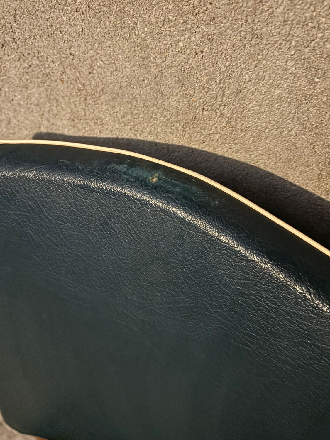 Pair of green vinyl chairs - 1950s