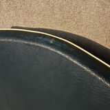 Pair of green vinyl chairs - 1950s