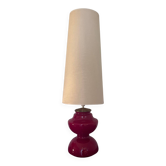 Lampe de sol  en verre et laiton
