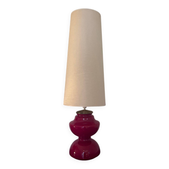 glass and brass floor lamp