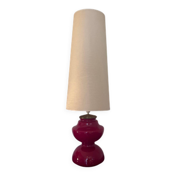 Glass and brass floor lamp