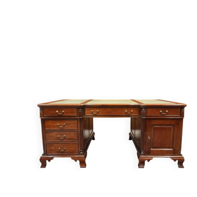 Bureau partenaire en acajou anglais classique