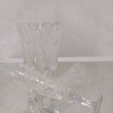 Cut crystal champagne flutes